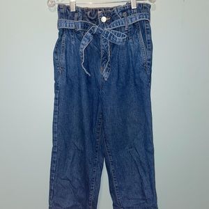 High-Waisted Blue Jean Cut Offs
